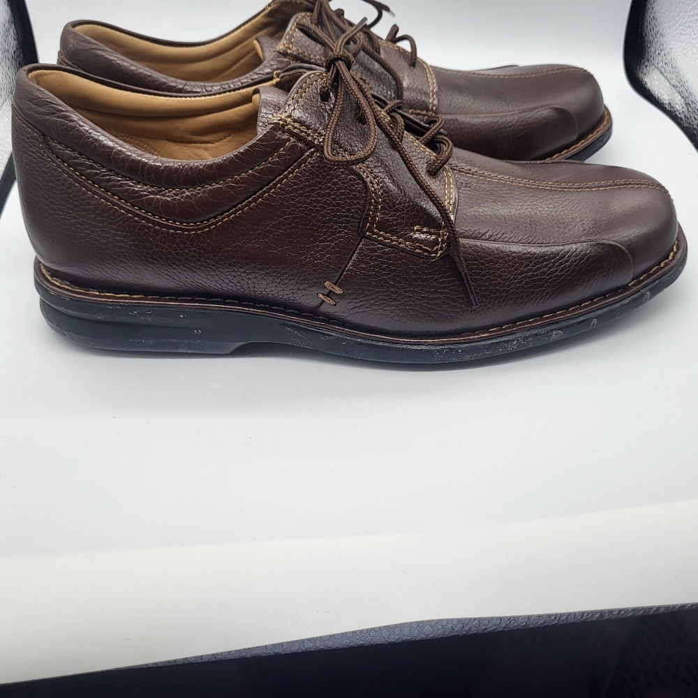 Nunn Bush Comfort Oxford Men’s Size 11M Brown Tumbled Leather Sheepskin Lining